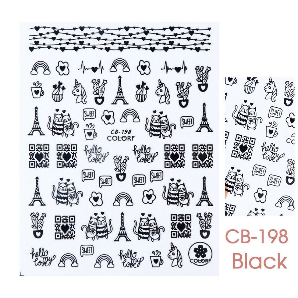 Abstract Nail Art Stickers valentine nail sticker